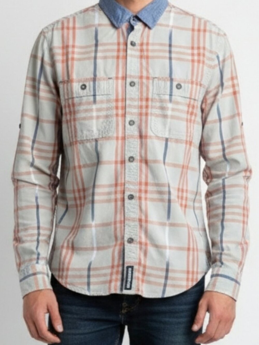 Buffalo David Bitton 100% Cotton Men's Plaid Button Down Shirt
